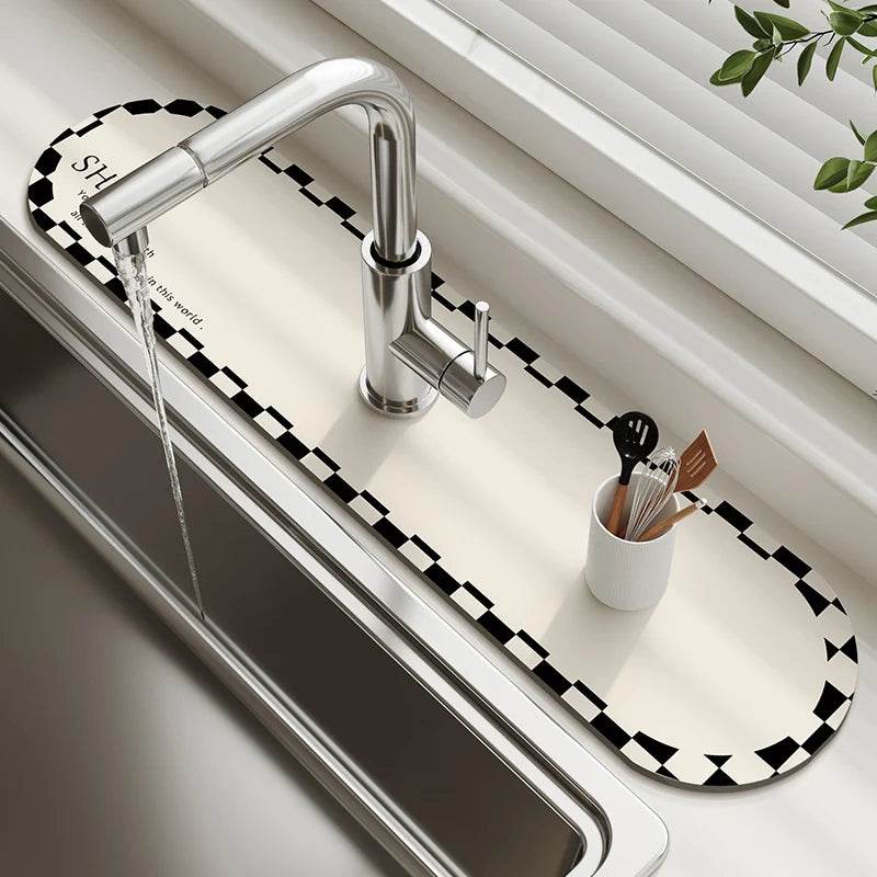 Diatomite Sink Faucet Drain Pad Absorbent Drying Mat For Kitchen Countertop Kitchen Sink Splash Mat Non-slip Table Mat - P12 Hub Europe