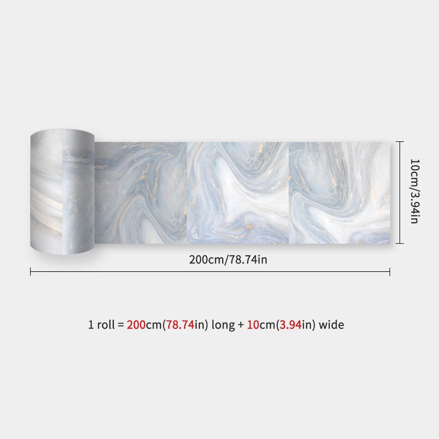 41 Styles Baseboard Stickers Waterproof Peel & Stick Waistline Wall Sticker Floor Border Sticker For Kitchen Bathroom 10x200cm - P12 Hub Europe