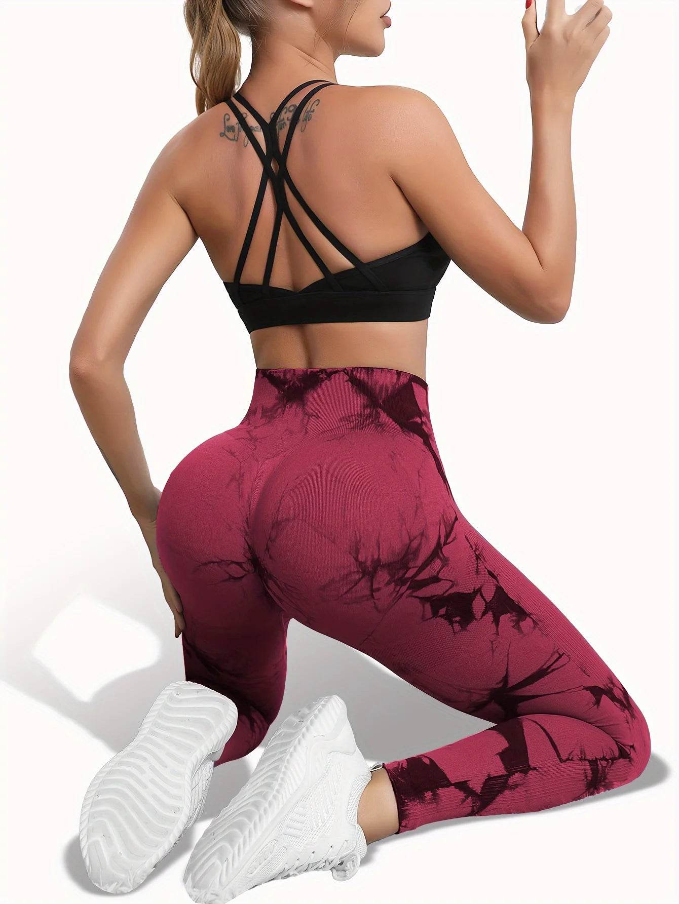 Tie Dye Seamless Butt Lift Leggings - P12 Hub Europe