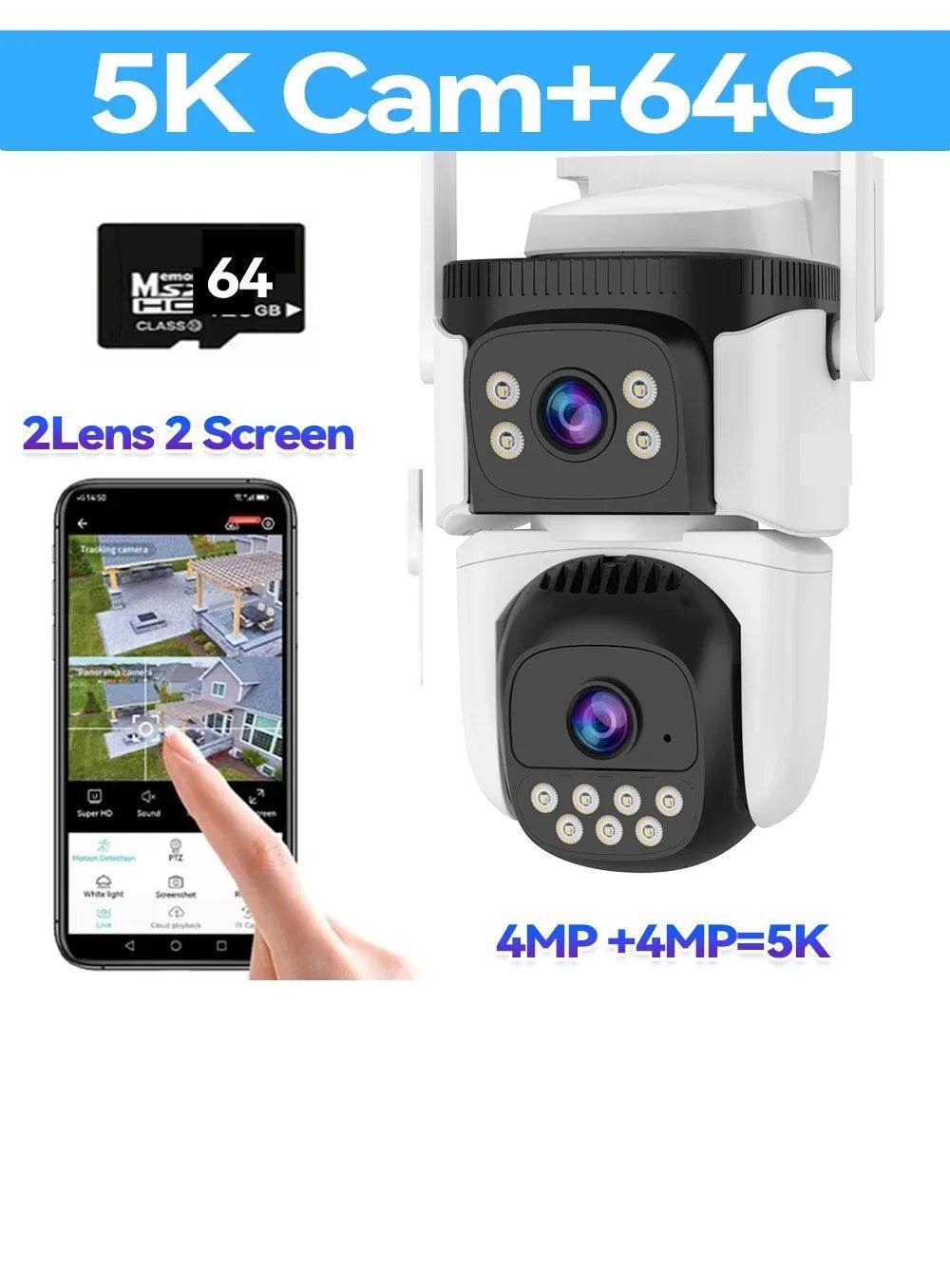10x Zoom 4-Lens WiFi Cam 10K/20MP, Auto Track, Night - P12 Hub Europe