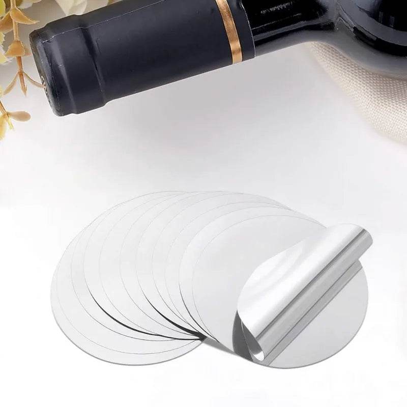 50/100/150/200Pcs 3 Inch Silver Wine Pourer Discs Drip-Proof Drop Drip Stop Pouring Pour Spout Pour Wine Thin Slice - P12 Hub Europe