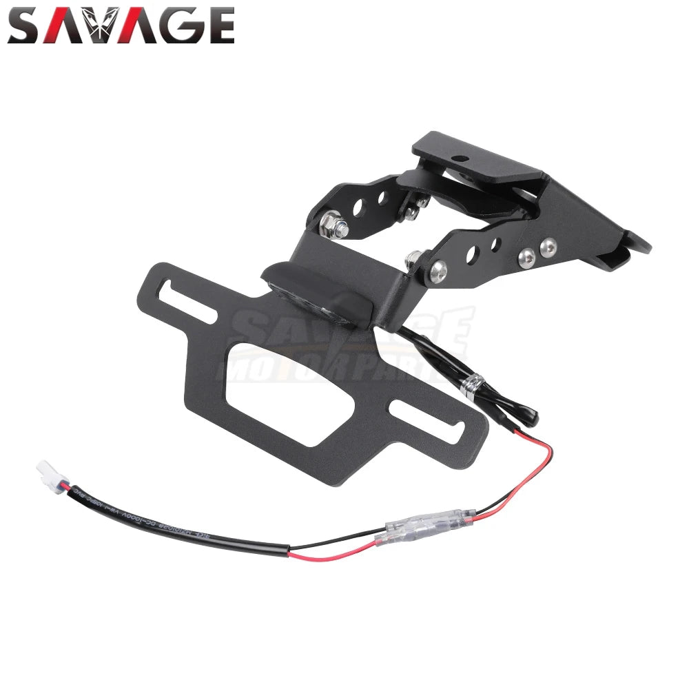 For Aprilia RS660 RSV4 1100 Folding License Plate Holder Tuono V4 660 2020-2025 Fender Eliminator Tail Frame LED Plate Light