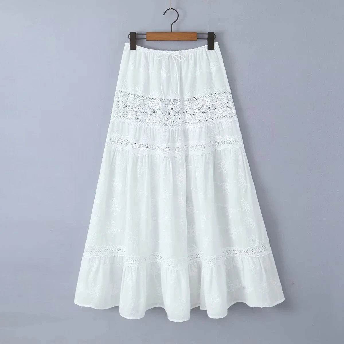 White Lace Beach Skirt Set - P12 Hub Europe
