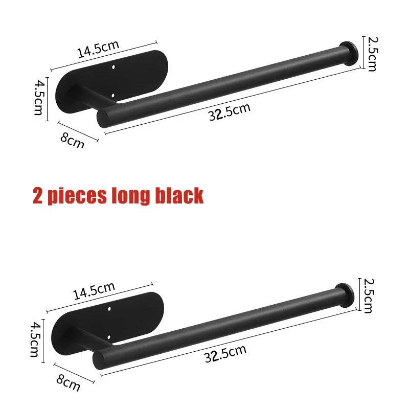 Stainless Steel Paper Towel Holder for Bathroom Kitchen No Punch Wall Mount Tissue Towel Roll Self Adhesive Toilet Storage Rack - P12 Hub Europe