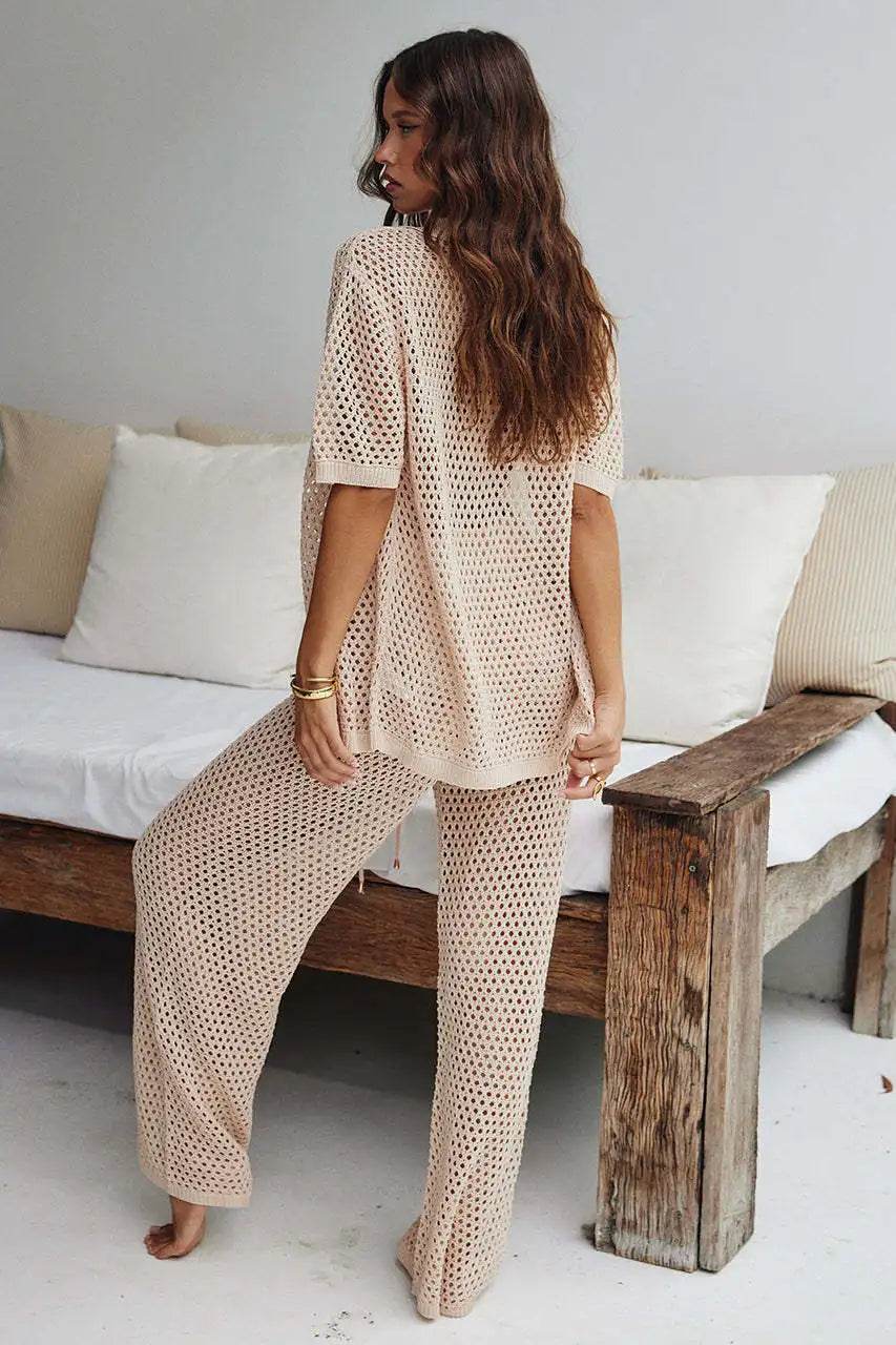 Summer Knitted Openwork Pant Set - P12 Hub Europe