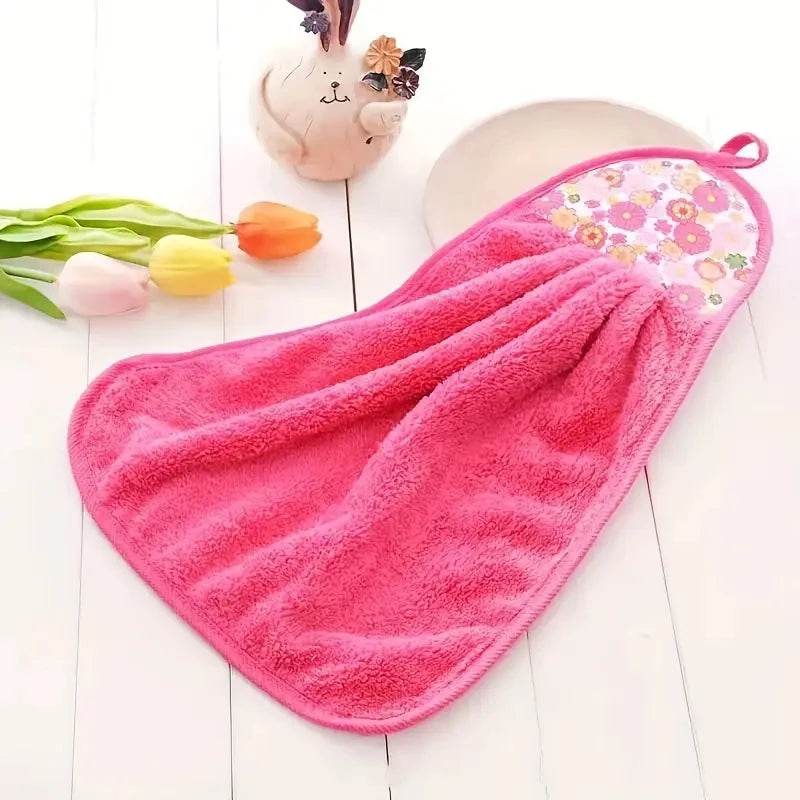 3pcs Coral Fleece Fingertip Towel, Hanging Towel For Wiping Hands, Household Dishwashing Cloths For Bathroom, Bathroom Supplies - P12 Hub Europe