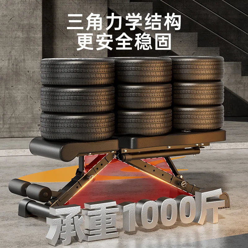 Dumbbell Stool Fitness Chair Bench Press Crunches Assistive Equipment Barbell Asuka Folding Multifunctional Stool