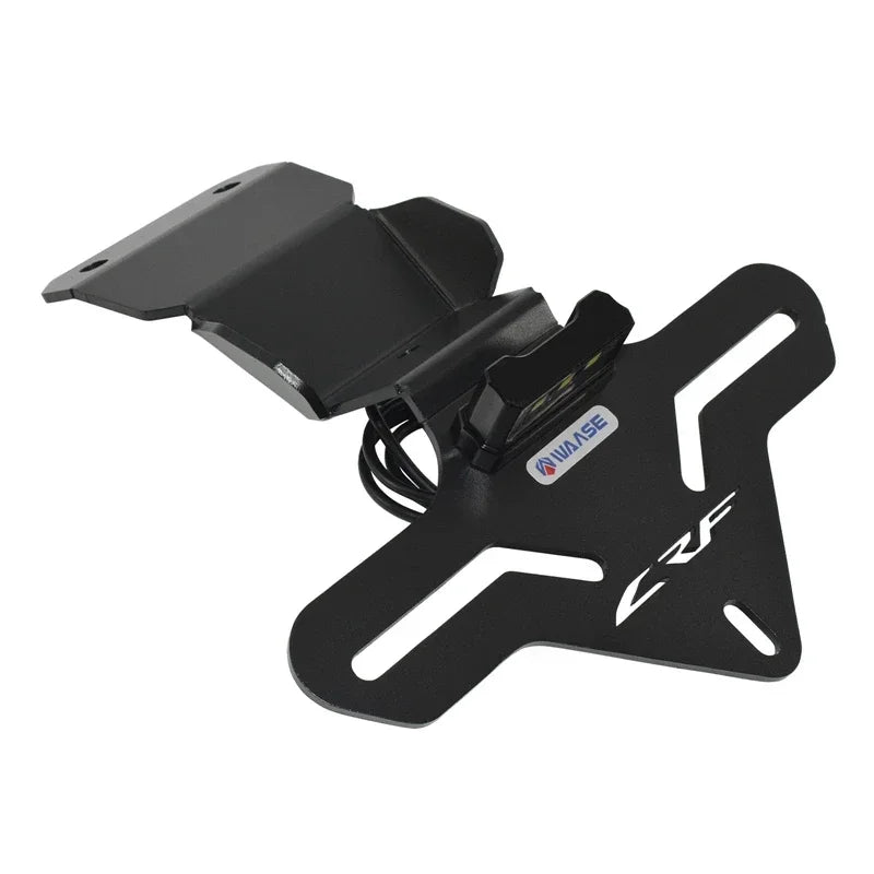 Motorbike Rear Registration Bracket Tail Tidy License Plate Holder Frame LED light For Honda CRF300L CRF 300 L Rally 2021-2024