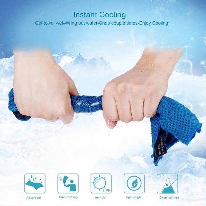 Cooling Towel Neck Wrap Lce Sports Beach Towels Cold Microfiber Cloth For Yoga Golf Gym Fitness Summer Outdoor Work100X30cm - P12 Hub Europe
