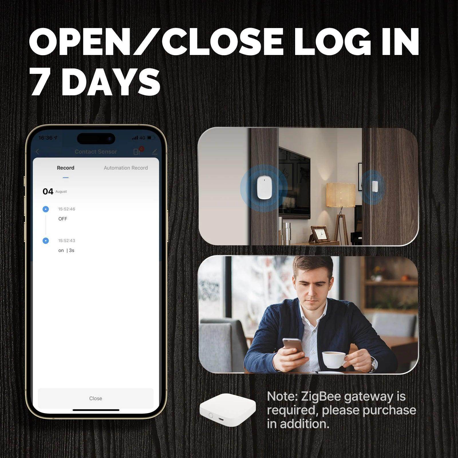 Sensor Door MOES ZigBee Smart - P12 Hub Europe