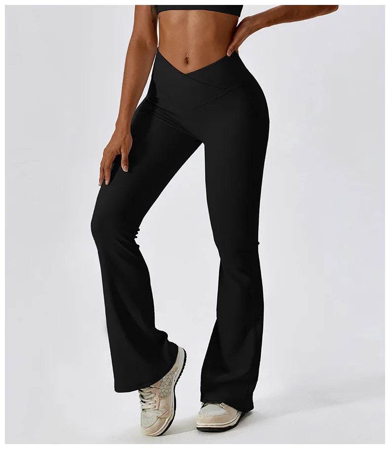 Women's High-Waist Flare Leggings - P12 Hub Europe