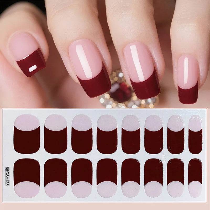 Full Cover Gradient Nail Stickers Multi Color -