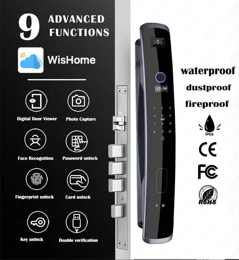 3D Face Lock w/ Camera & SIM | WiFi, Fingerprint, Card, NFC, IP66 - P12 Hub Europe