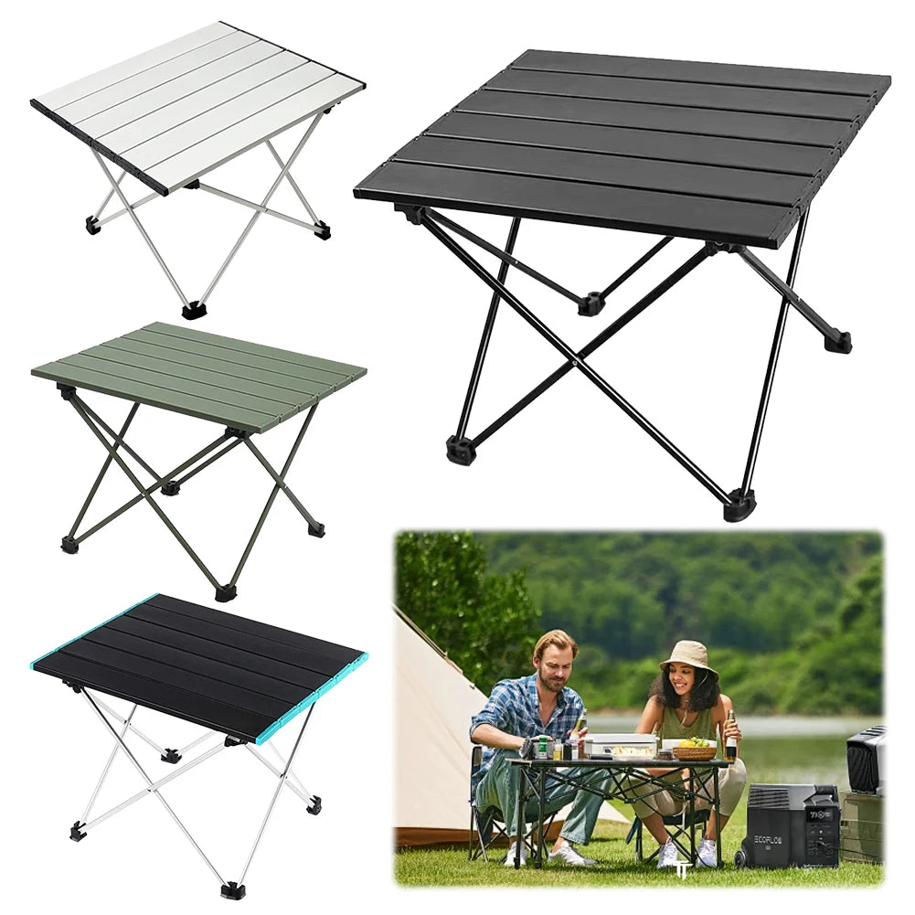 Ultralight Portable Folding Camping Table Foldable Outdoor Dinner Desk High Strength Aluminum Alloy For Garden Party Picnic BBQ