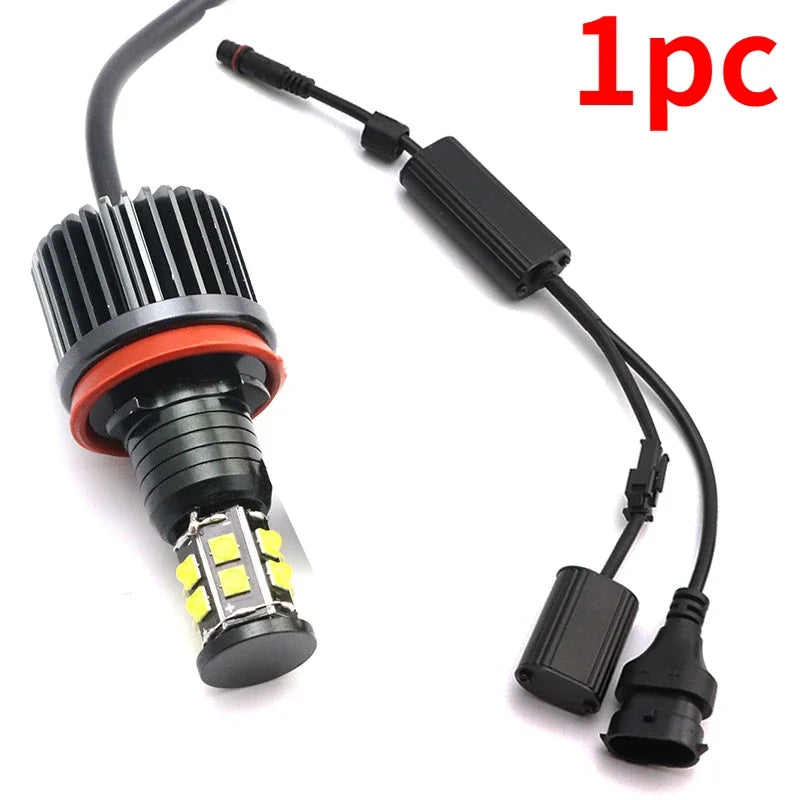 160W White LED Angel Eye  Ring Marker Side Light White Bulb Headlight for BMW 5 Series E60 E61 LCI Xenon Headlight 2008-2010
