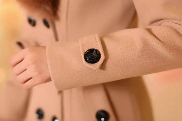 Warm Korean Fur Collar Coat - P12 Hub Europe