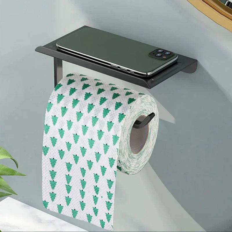 Aluminum Alloy Toilet Paper Holder WC roll Paper Holder perfume Shelf for Bathroom storage Accessories - P12 Hub Europe
