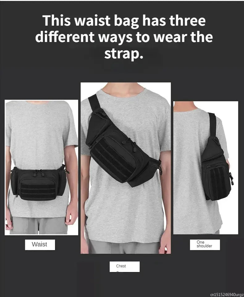 Tactical Waist Pack Outdoor Hiking  Waist Bag Running Sports Functional Bag Cycling Bag Bum Bag Multi-functional Tool Shoulder