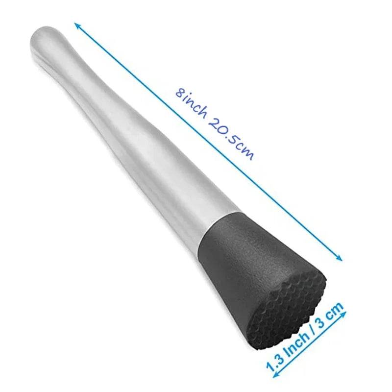 8 Inch Cocktail Muddler and Mixing Spoon, Stainless Steel Cocktail Muddler Home Bar Bartender Tool Barware Set - P12 Hub Europe