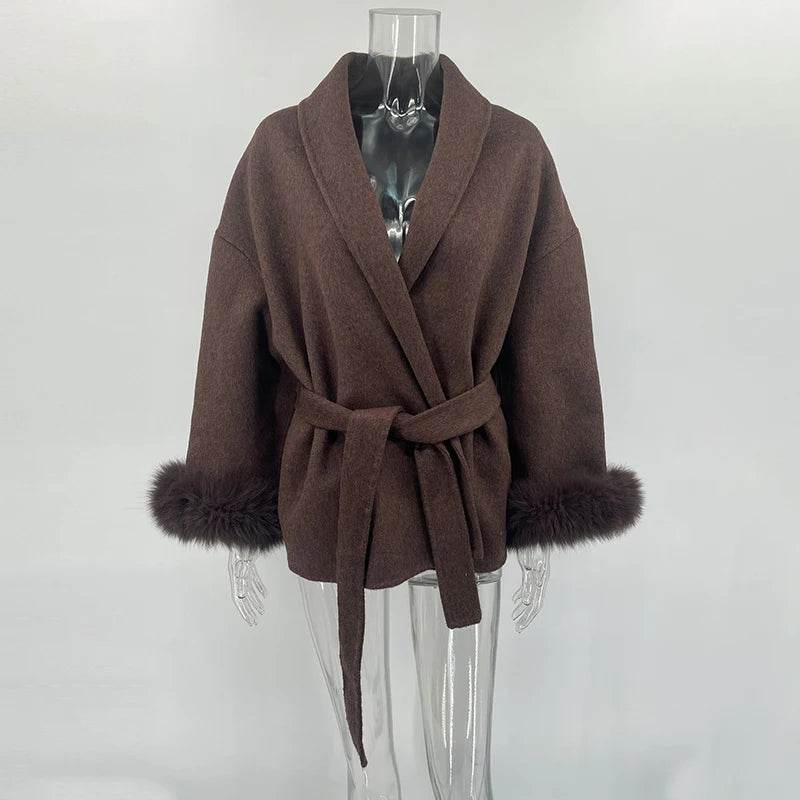 Fox Fur Wool Coat - P12 Hub Europe