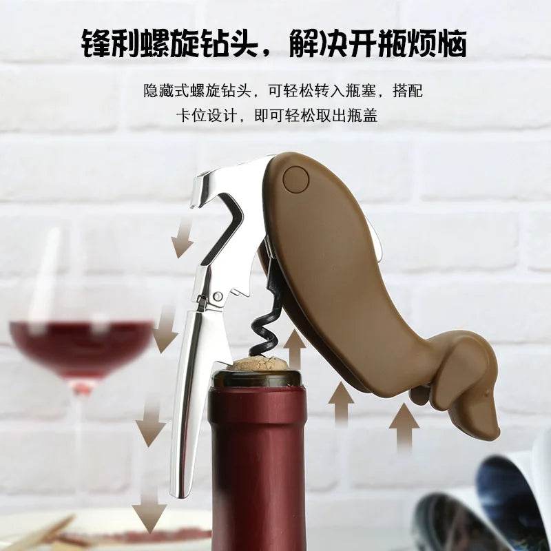 Wholesale Dog Wine Bottle Opener Corkscrew with Foil Cutter Beer Opener and Customized Gift Corkscrew for Clients Free Shipping - P12 Hub Europe