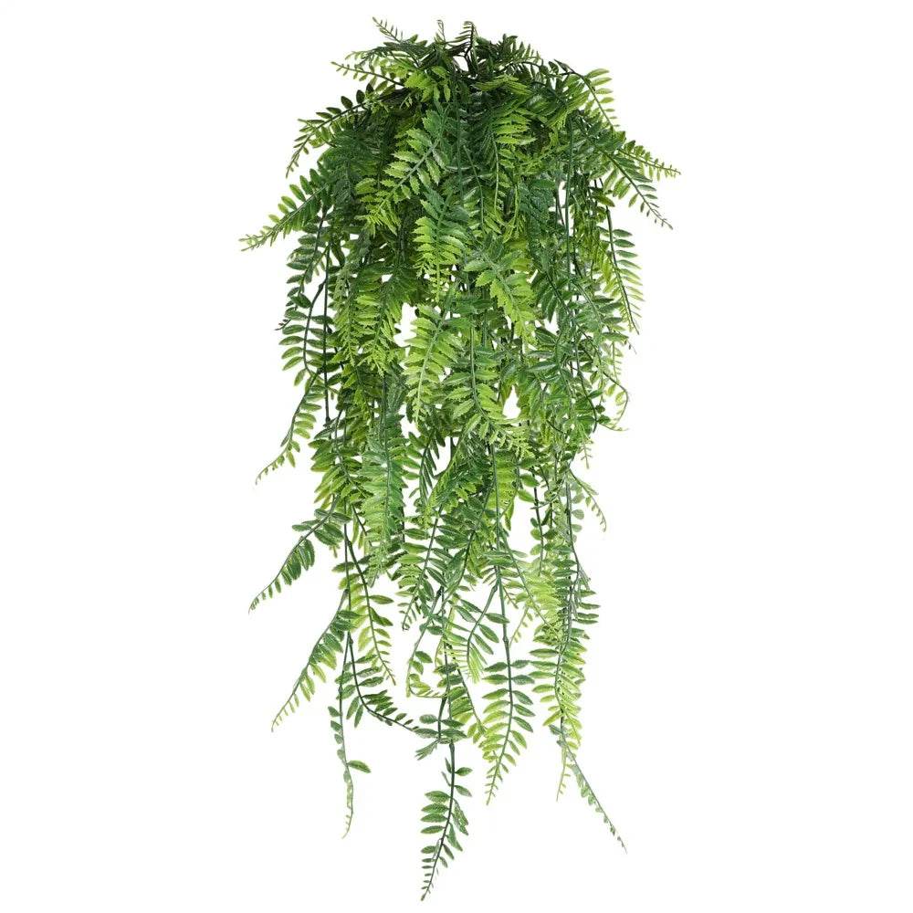 90cm Persian fern Leaves Vines Home Room Decor Hanging Artificial Plant Plastic Leaf Grass Wedding Party Wall Balcony Decoration - P12 Hub Europe