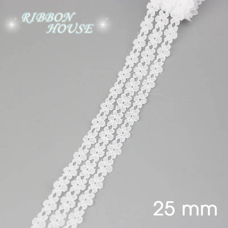 (5 yards/roll) white Lace ribbon fabric Webbing Decoration Lovely gift packing polyester Material - P12 Hub Europe