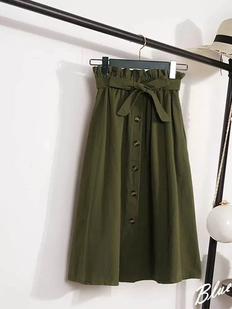 Women's Korean Pleated Midi Skirt - P12 Hub Europe