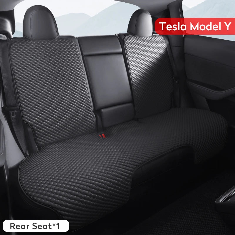For Tesla Model 3 /Y Car Seat Cover For 2020-2025 Tesla Model 3/Y 5-Seat Ice Silk Seat Cushion Summer Breathable Car Accessories