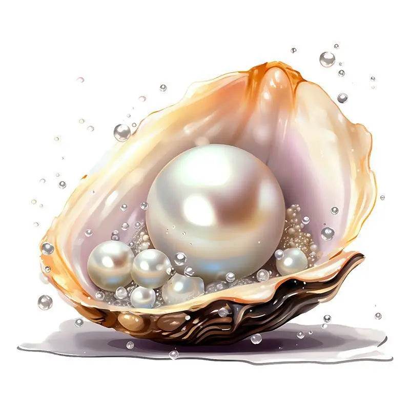 Ocean Beach Pearl Shell Wall Sticker Bathroom Toilet Decor Living Room Cabinet Home Decoration Decals Beautify Water-proof Decal - P12 Hub Europe