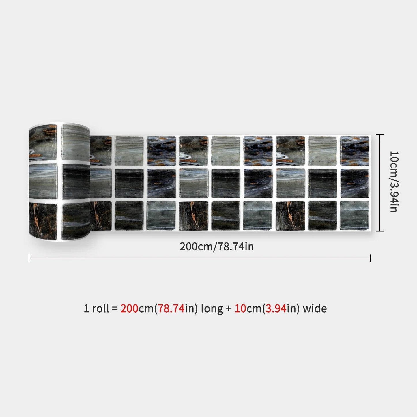 41 Styles Baseboard Stickers Waterproof Peel & Stick Waistline Wall Sticker Floor Border Sticker For Kitchen Bathroom 10x200cm - P12 Hub Europe