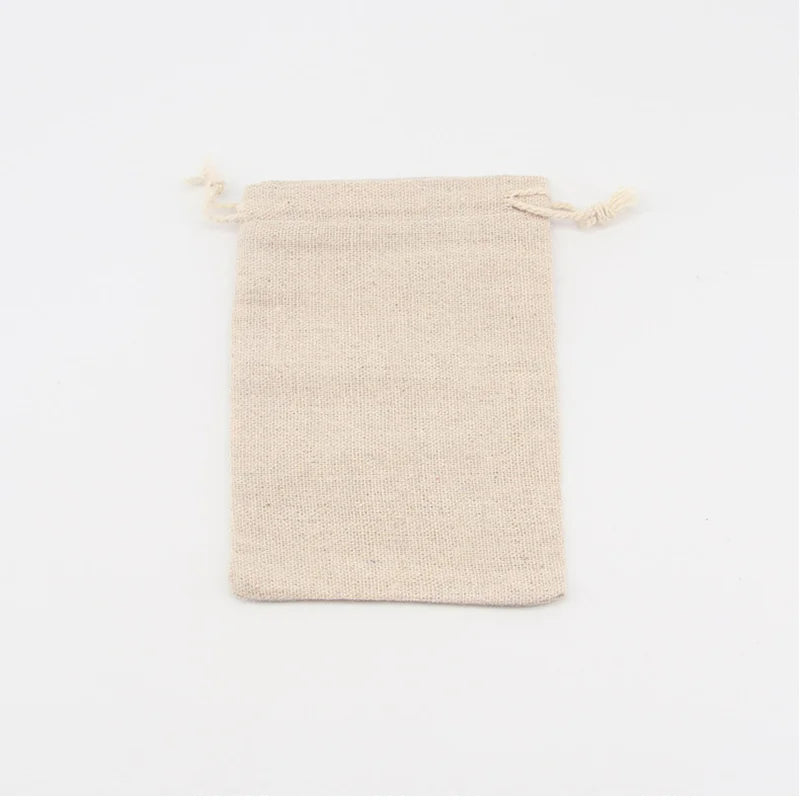 5/10 Pcs/Lot Wedding Linen Drawstring Bags Christmas Party Gift Package Small Cotton Pouches Home Kitchen Organize Sacks 15x20cm