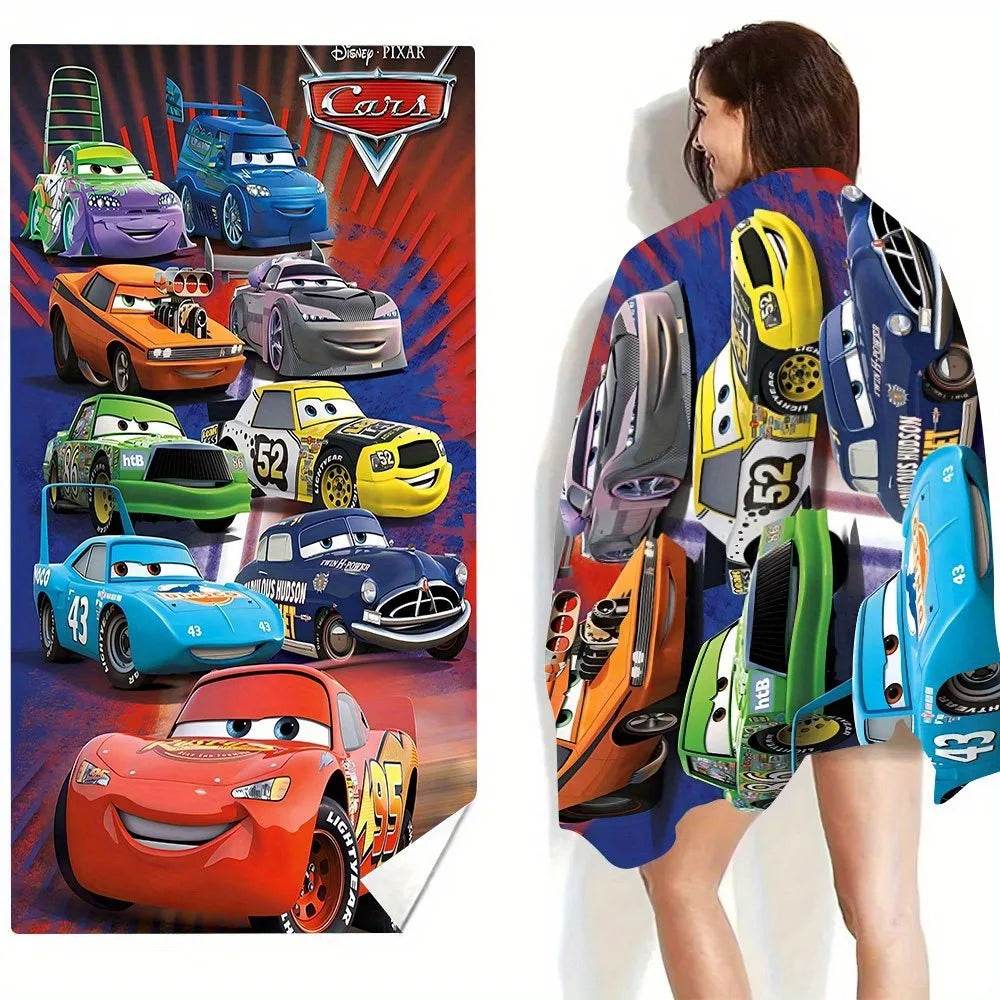 Disney Pixar Cars Themed Beach Towel: Fun for Beach Days! Suitable for towels, bath towels, beach towels, gifts - P12 Hub Europe