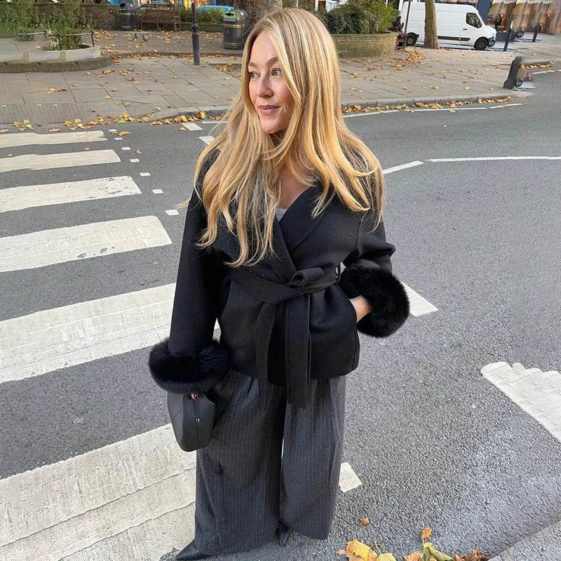 Fox Fur Wool Coat - P12 Hub Europe
