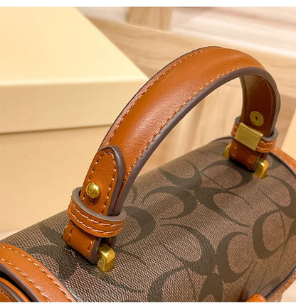 New minimalist and fashionable small handbag, contrasting color women's bag, high-end carriage crossbody bag, portable box bag