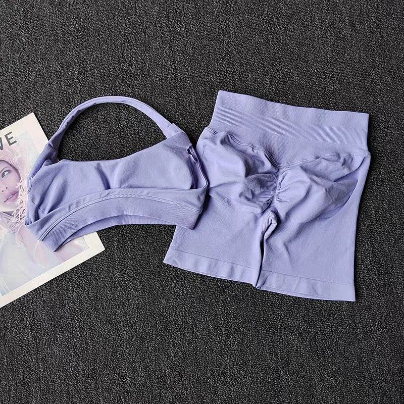 Seamless Halter Sports Shorts Set - P12 Hub Europe