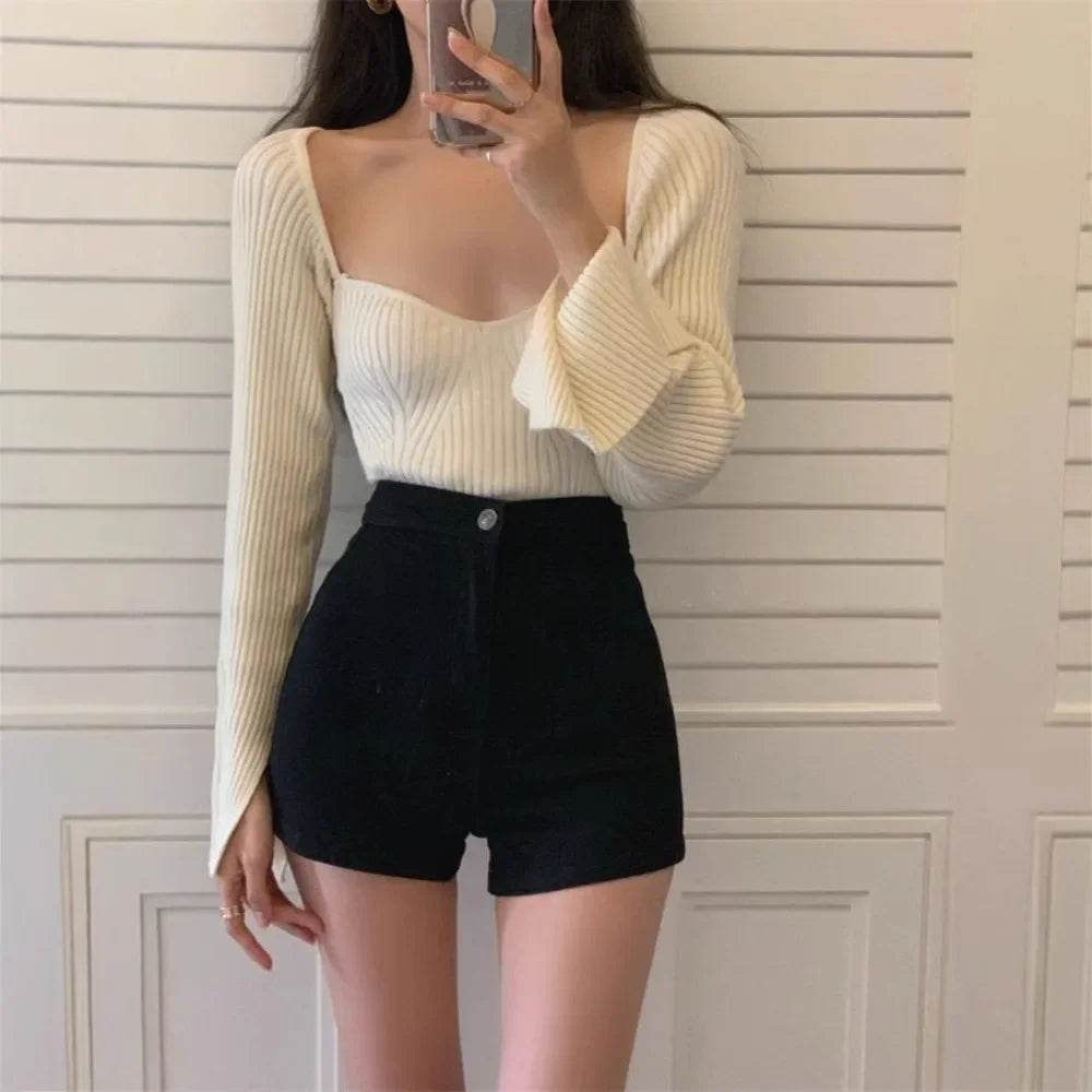 Women's Retro Bodycon Denim Shorts - P12 Hub Europe
