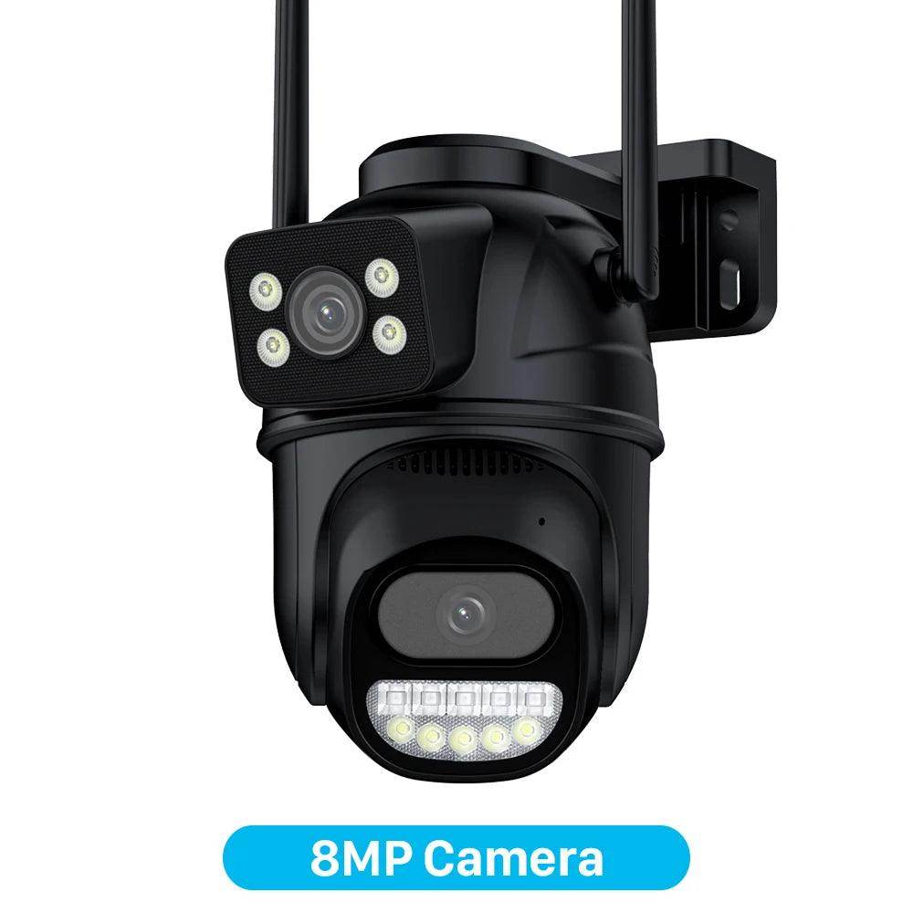 Outdoor PTZ Camera 6K 12MP/8MP 8X Zoom, 3-Lens, AI Track - P12 Hub Europe
