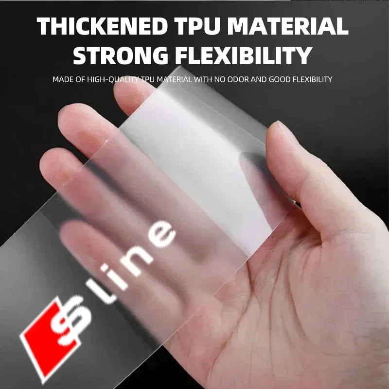 4pcs Car Threshold Sticker Scratch Resistant Transparent Film Protector For Audi S Q5 A4 B9 B7 A1 A5 Q3 Q7 A6 C6 C7 A4L A3 Sline