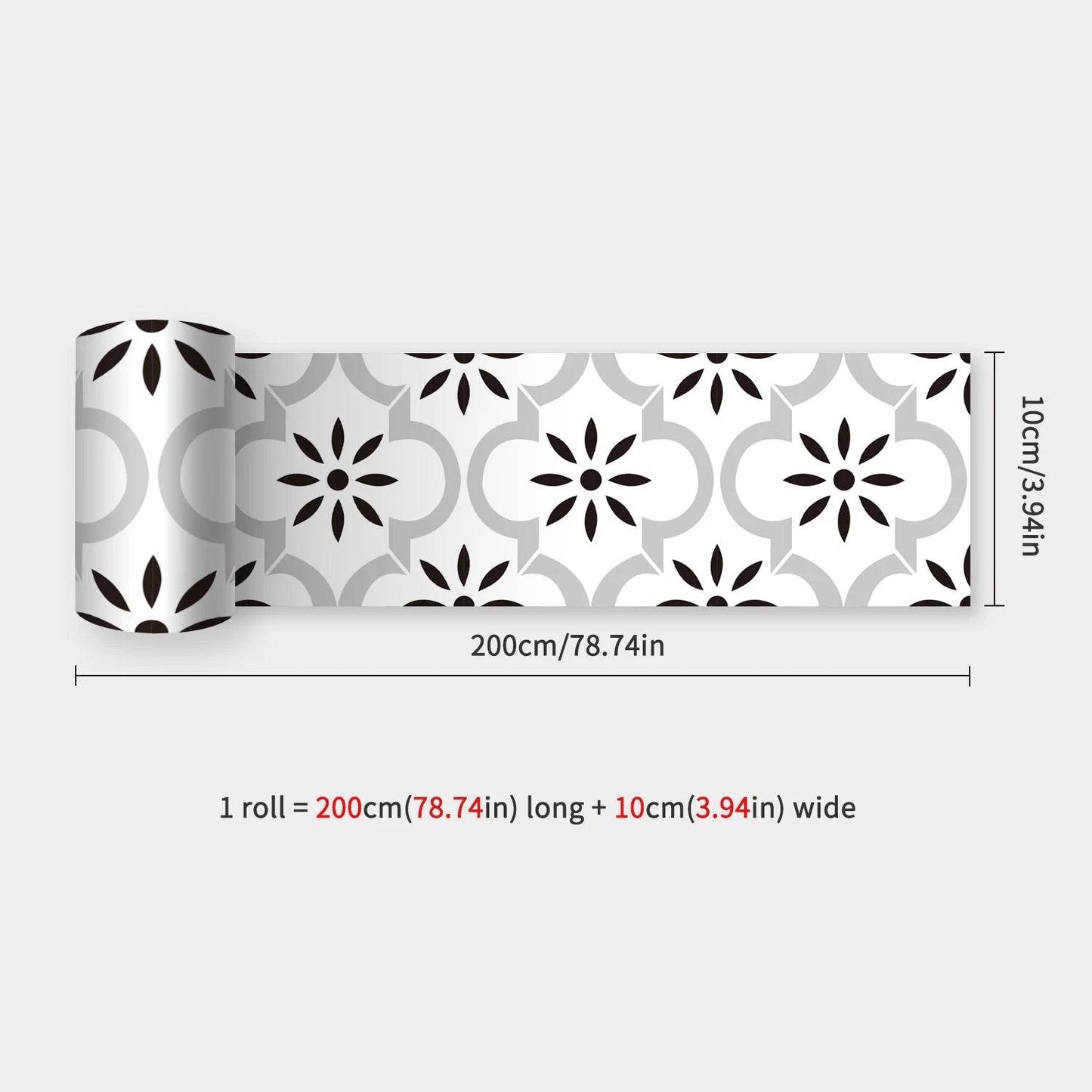 41 Styles Baseboard Stickers Waterproof Peel & Stick Waistline Wall Sticker Floor Border Sticker For Kitchen Bathroom 10x200cm - P12 Hub Europe