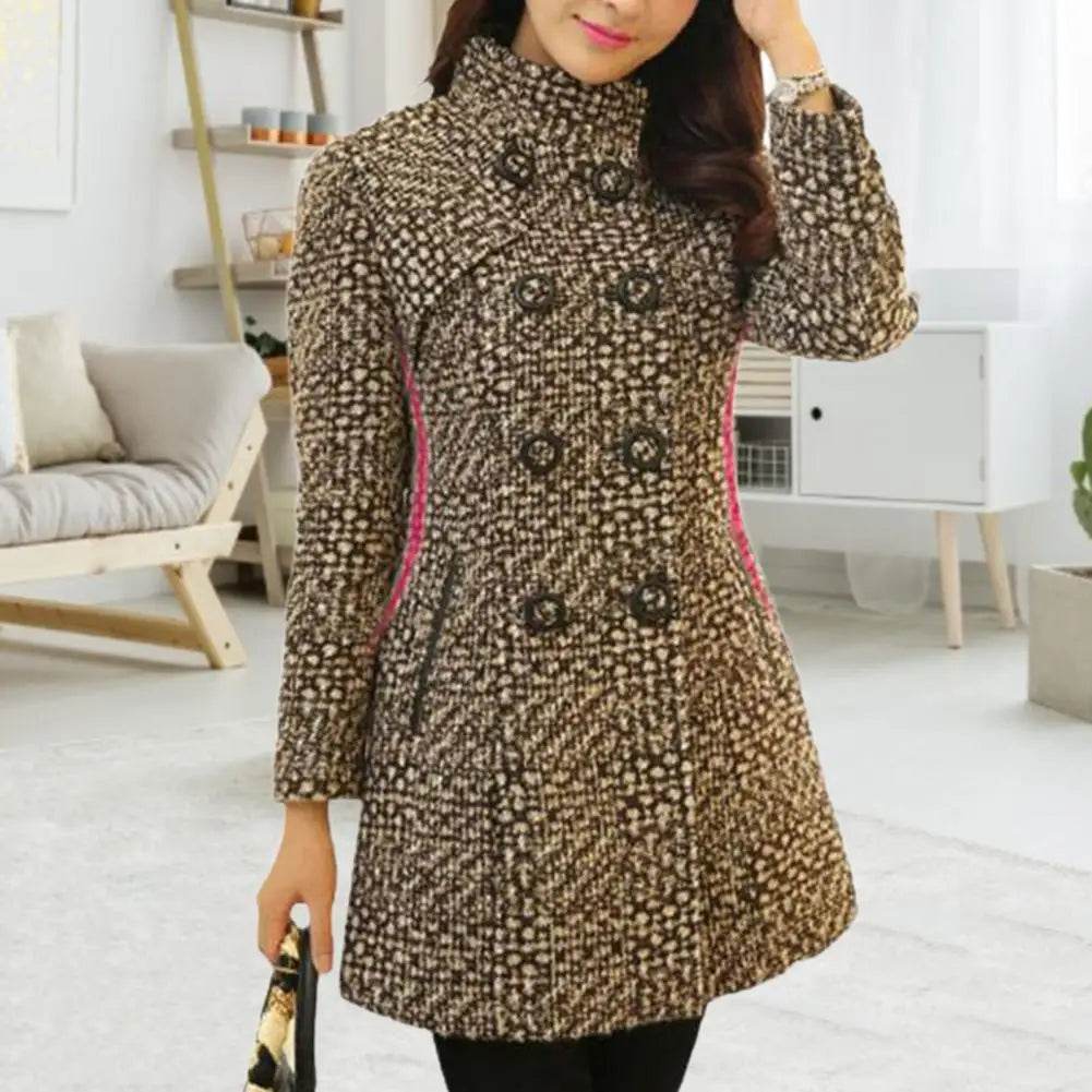 Elegant Vintage Tweed Wool Coat - P12 Hub Europe