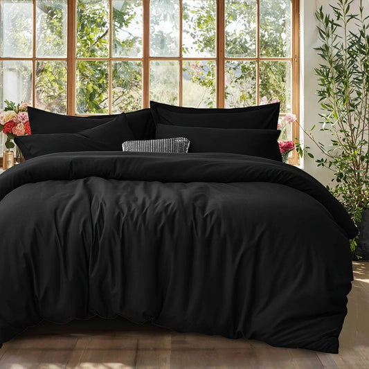 Summer Cooling Soft Cotton Duvet Cover Set for Bedroom And Guest Room - Includes 1 Duvet Cover And 1/2 Pillowcases - P12 Hub Europe