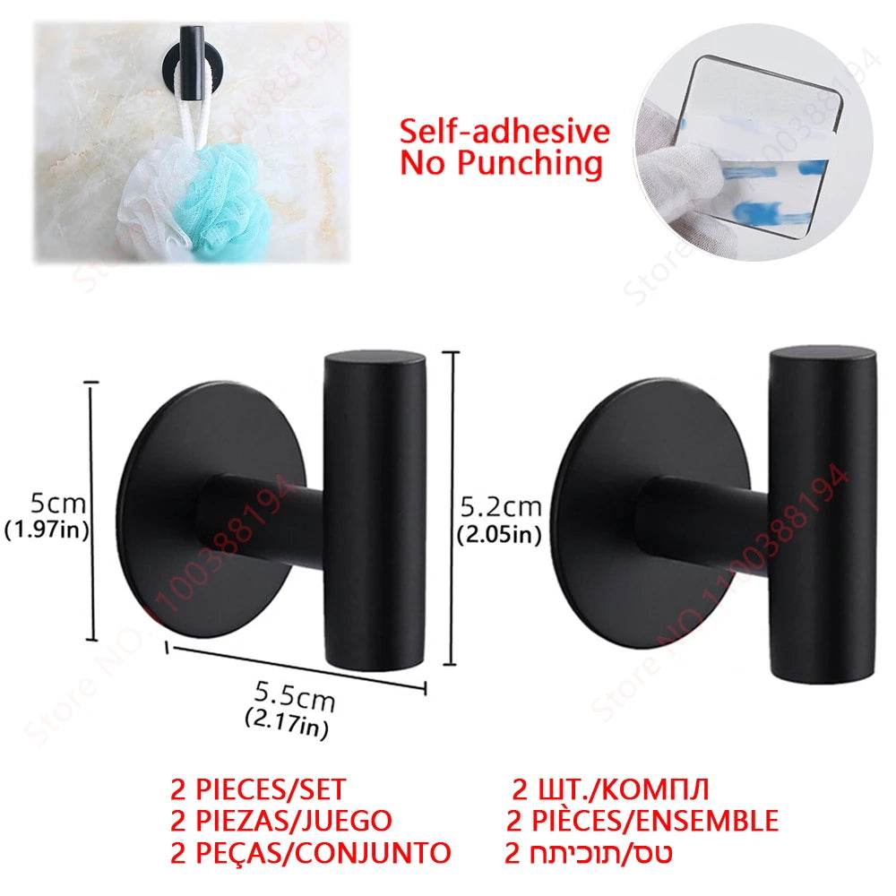Adhesive Toilet Roll Paper Holder Organizer Wall Mount Storage Stand Kitchen Bathroom No Drill Tissue Towel Dispenser Stainless - P12 Hub Europe
