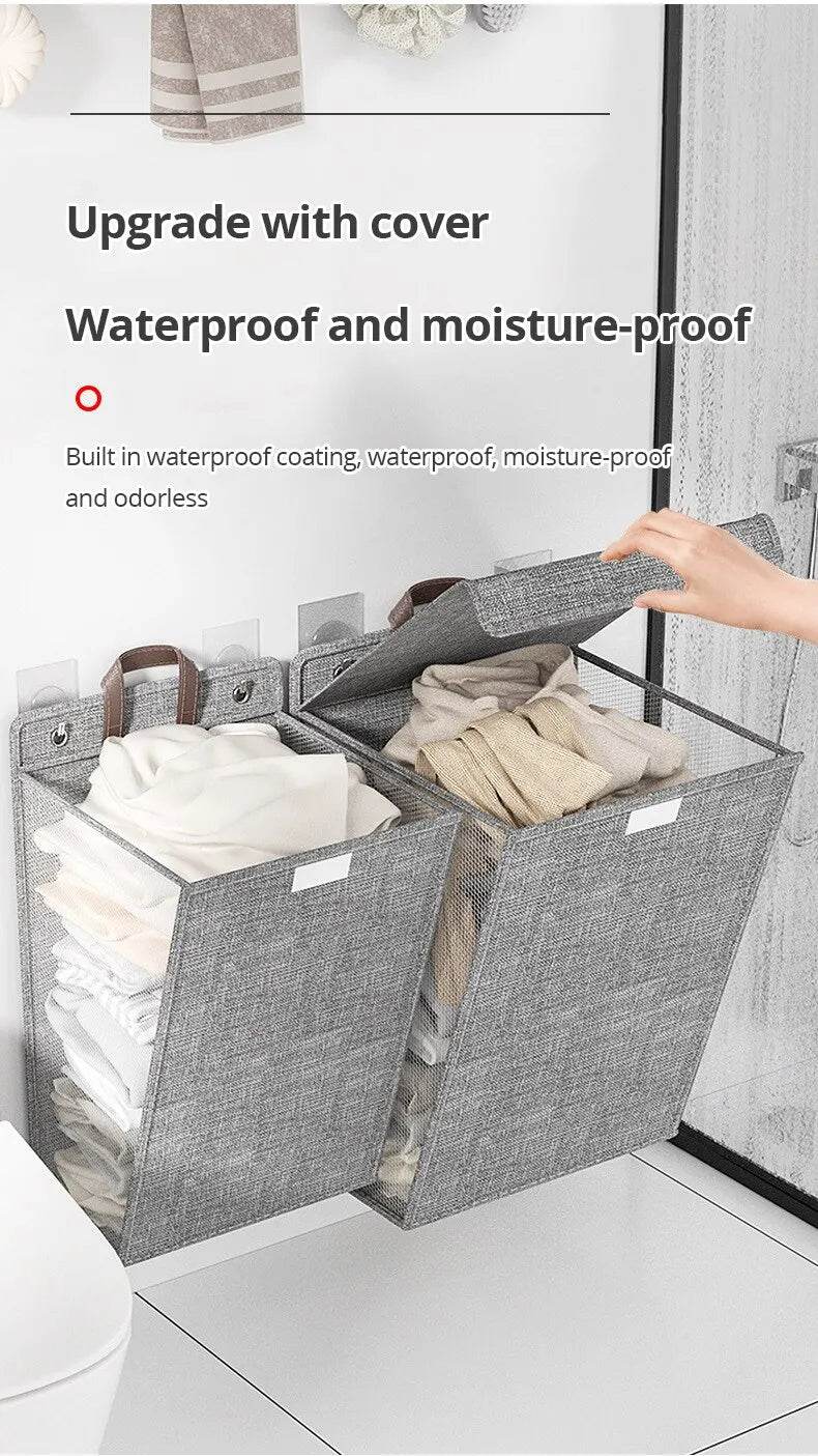 Foldable Wall-Mounted Laundry Hamper - P12 Hub Europe