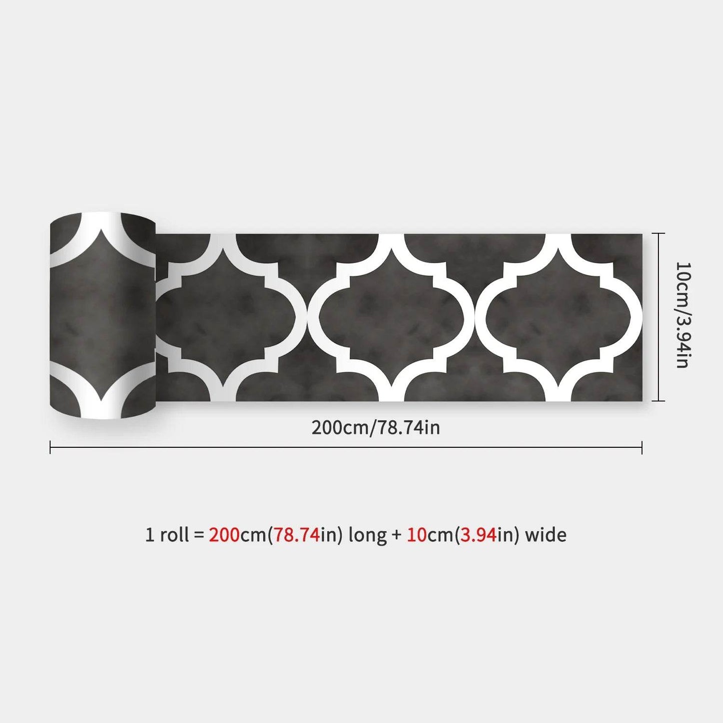 41 Styles Baseboard Stickers Waterproof Peel & Stick Waistline Wall Sticker Floor Border Sticker For Kitchen Bathroom 10x200cm - P12 Hub Europe