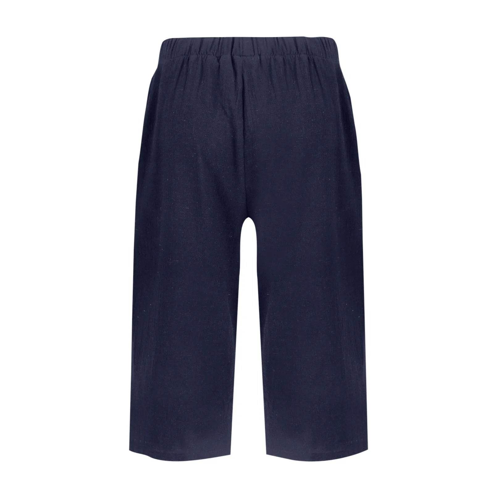 High Waist Solid Workout Capris - P12 Hub Europe