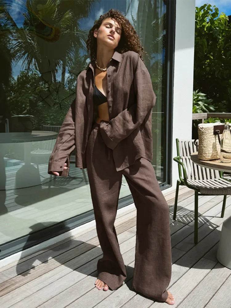 Women's Casual Cotton Linen Set - P12 Hub Europe