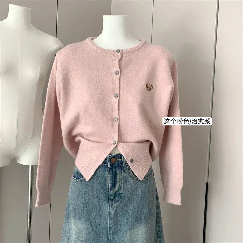 Cartoon Embroidery Cardigan - P12 Hub Europe