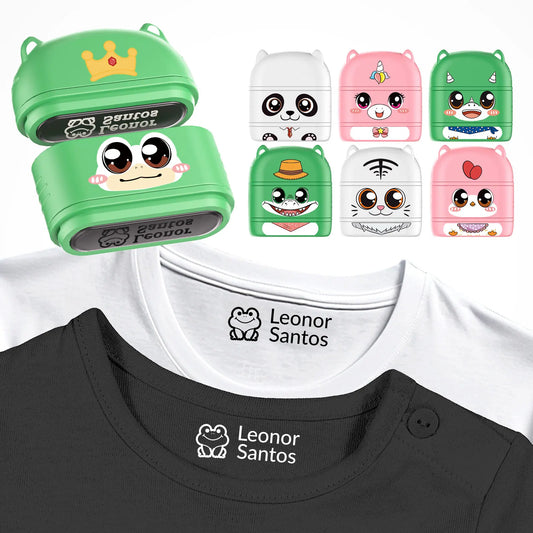 Children's Name Seal Custom Double -layer black and white ink Student's Stamp Kindergarten Clothes Waterproof Name StickerStamp
