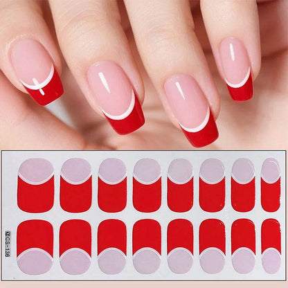 Full Cover Gradient Nail Stickers Multi Color -